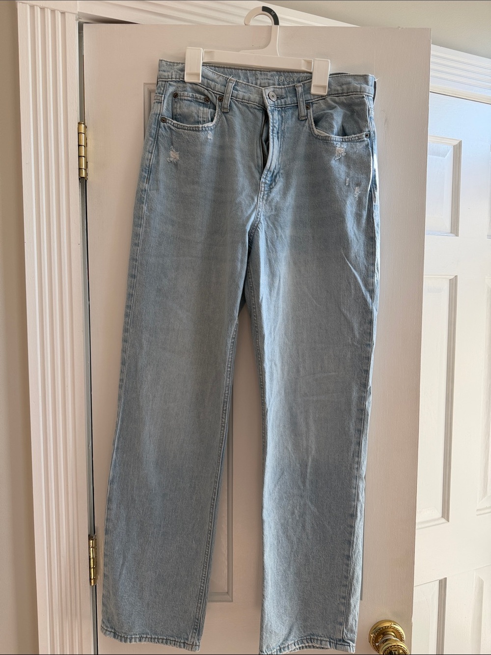 Kids Light Blue sky high loose Jeans